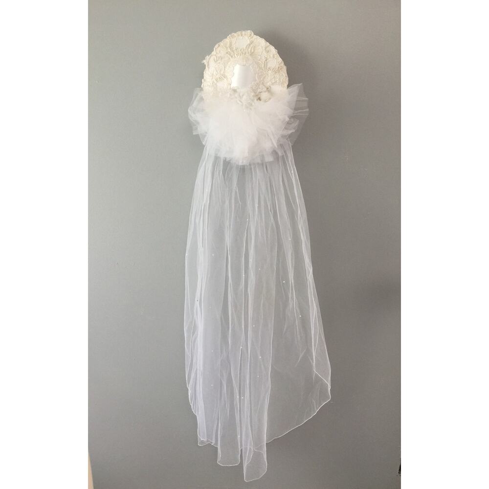 Vintage Mary Jean Bridal Wedding Veil Hat